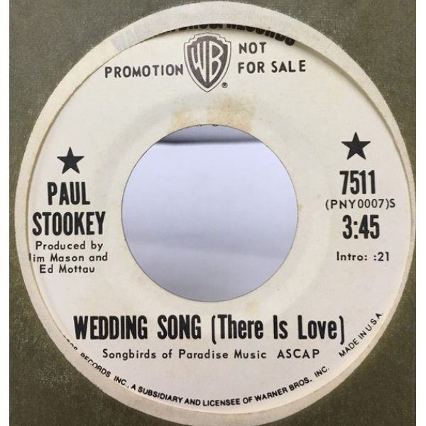 画像1: PAUL STOOKEY/WEDDING SONG シングルレコード