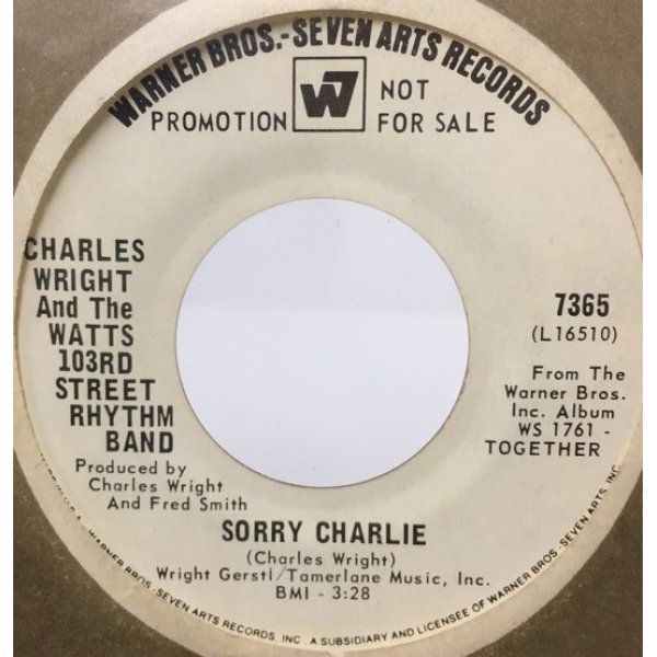 画像1: CHARLES WRIGHT/SORRY CHARLIE シングルレコード