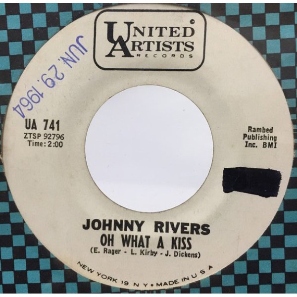 画像1: JOHNNY RIVERS/OH WHAT A KISS シングルレコード