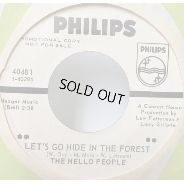 画像1: THE HELLO PEOPLE/LETS GO HIDE IN THE FOREST シングルレコード