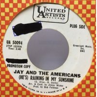 JAY AND THE AMERICANS/RAINING IN MY SUNSHINE シングルレコード