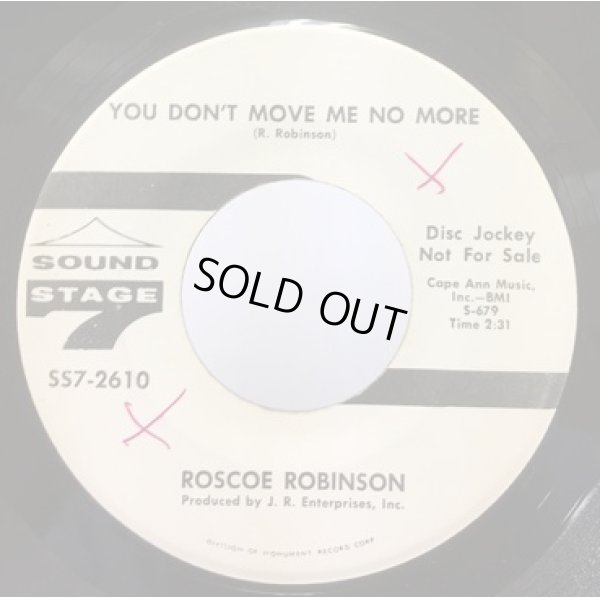 画像1: ROSCOE ROBINSON/YOU DON’T MOVE ME NO MORE シングルレコード