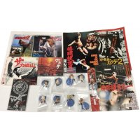 プロレス 空手 格闘技関係 ミニフィギュア シングルレコード CD チラシ パンフレット セット