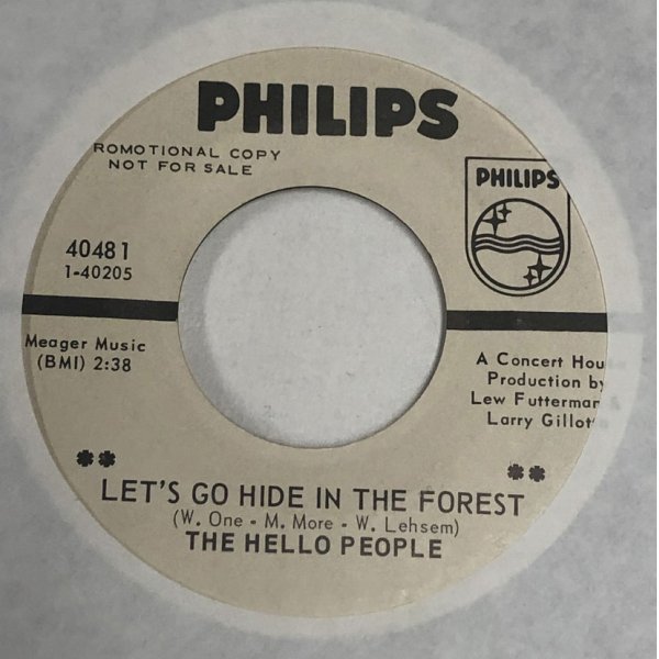 画像1: THE HELLO PEOPLE/LETS GO HIDE IN THE FOREST シングルレコード