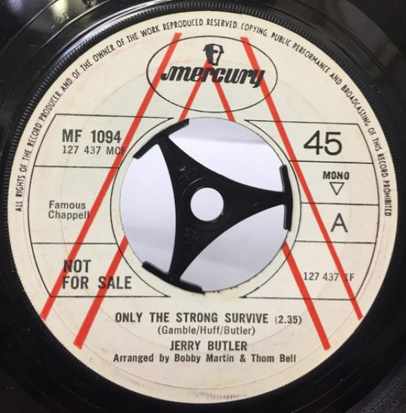 画像1: JERRY BUTLER/ONLY THE STRONG SURVIVE シングルレコード (1)