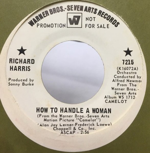 画像1: RICHARD HARRIS/HOW TO HANDLE A WOMAN シングルレコード (1)