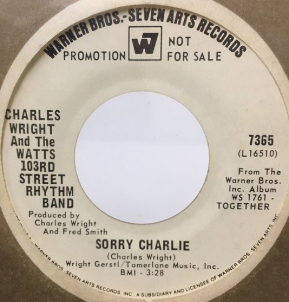 画像1: CHARLES WRIGHT/SORRY CHARLIE シングルレコード (1)