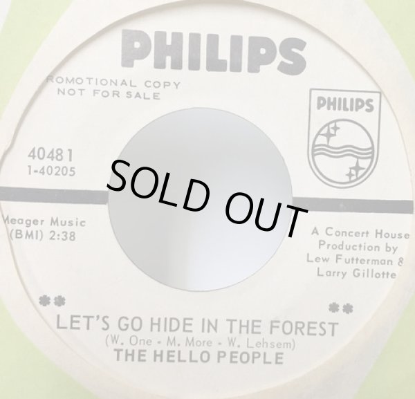 画像1: THE HELLO PEOPLE/LETS GO HIDE IN THE FOREST シングルレコード (1)