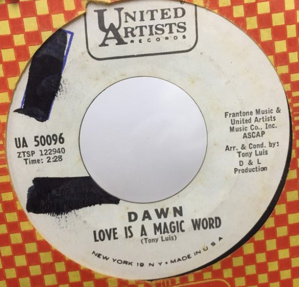 画像1: DAWN/LOVE IS A MAGIC WORD シングルレコード (1)