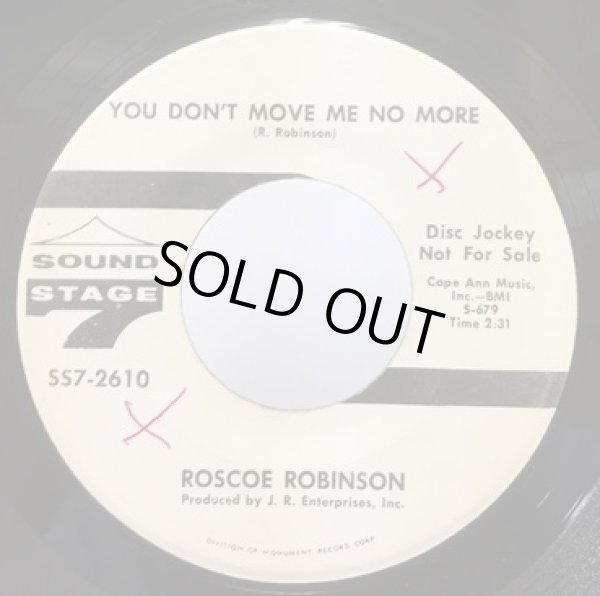 画像1: ROSCOE ROBINSON/YOU DON’T MOVE ME NO MORE シングルレコード (1)