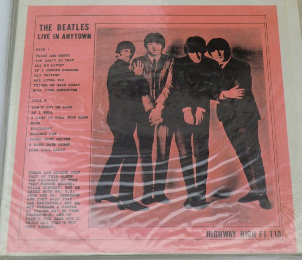 画像1: Beatles ビートルズ LIVE IN ANYTOWN LPレコード (1)