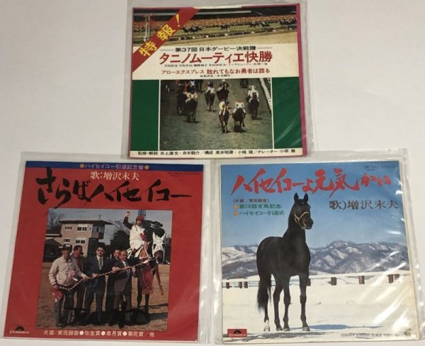 画像1: 競馬 ハイセイコー タニノムーティエ シングルレコード セット (1)