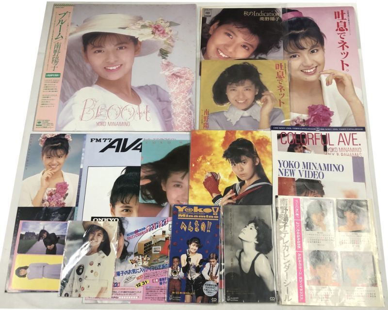 南野陽子 レコード CD パンフレット ポストカード 下敷き プロマイド 
