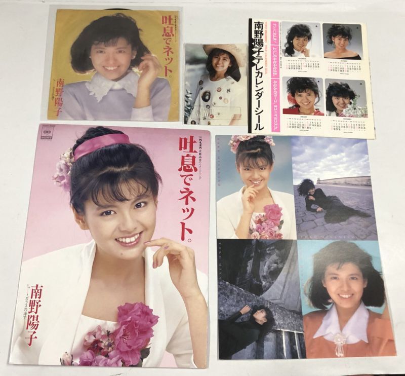 南野陽子 レコード CD パンフレット ポストカード 下敷き プロマイド カタログ 他 セット