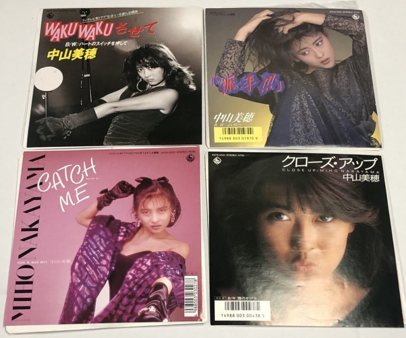 中山美穂 シングルレコード CD カード シール ミニポスター セット 